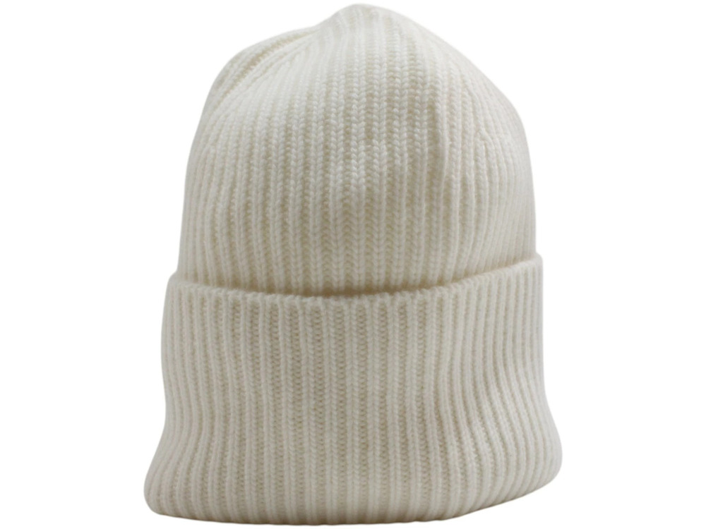 LOUIS VUITTON Beanie LV Headline Monogram Flower Motif Wool Blanc White Knit Hat